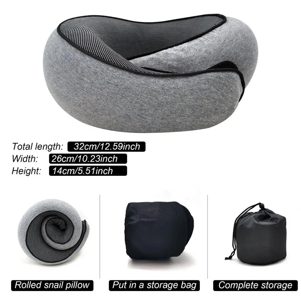 Memory Foam Neck Pillow Neck Support Pillow with Head Cushion Support Camping Neck Protect Soft Memory Foam Head Support