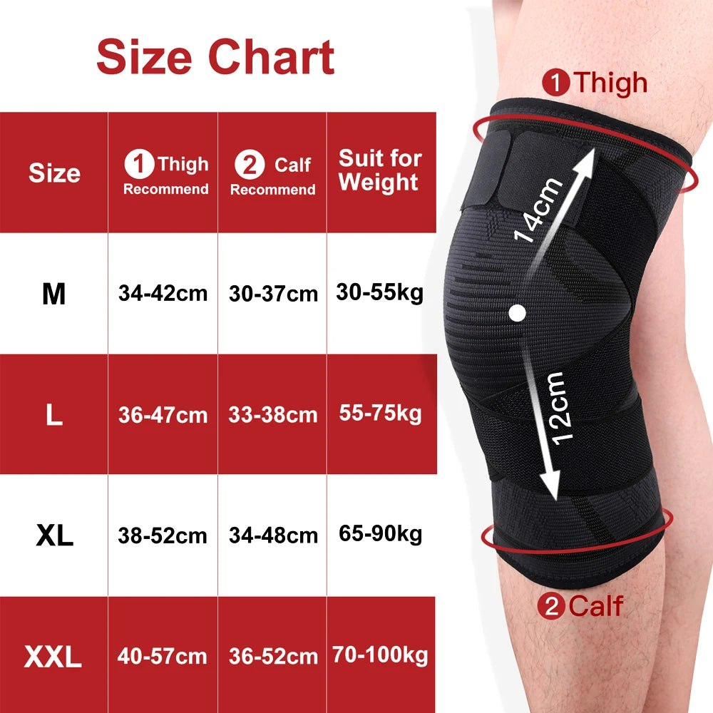 1PC Compression Orthopedic Kneepad for Work, Gym, Joint, Soccer, Adjustable Knee Brace Support Sports Protection for Knee Pain