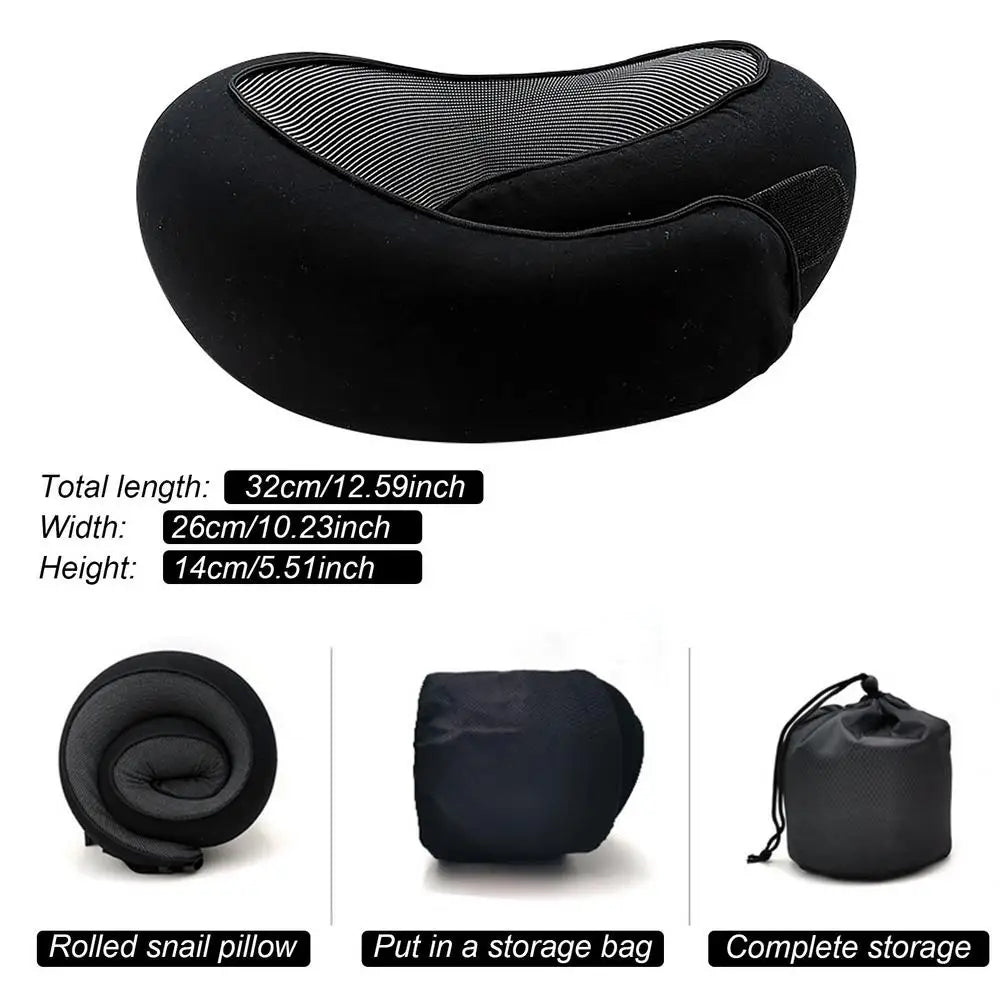 Memory Foam Neck Pillow Neck Support Pillow with Head Cushion Support Camping Neck Protect Soft Memory Foam Head Support