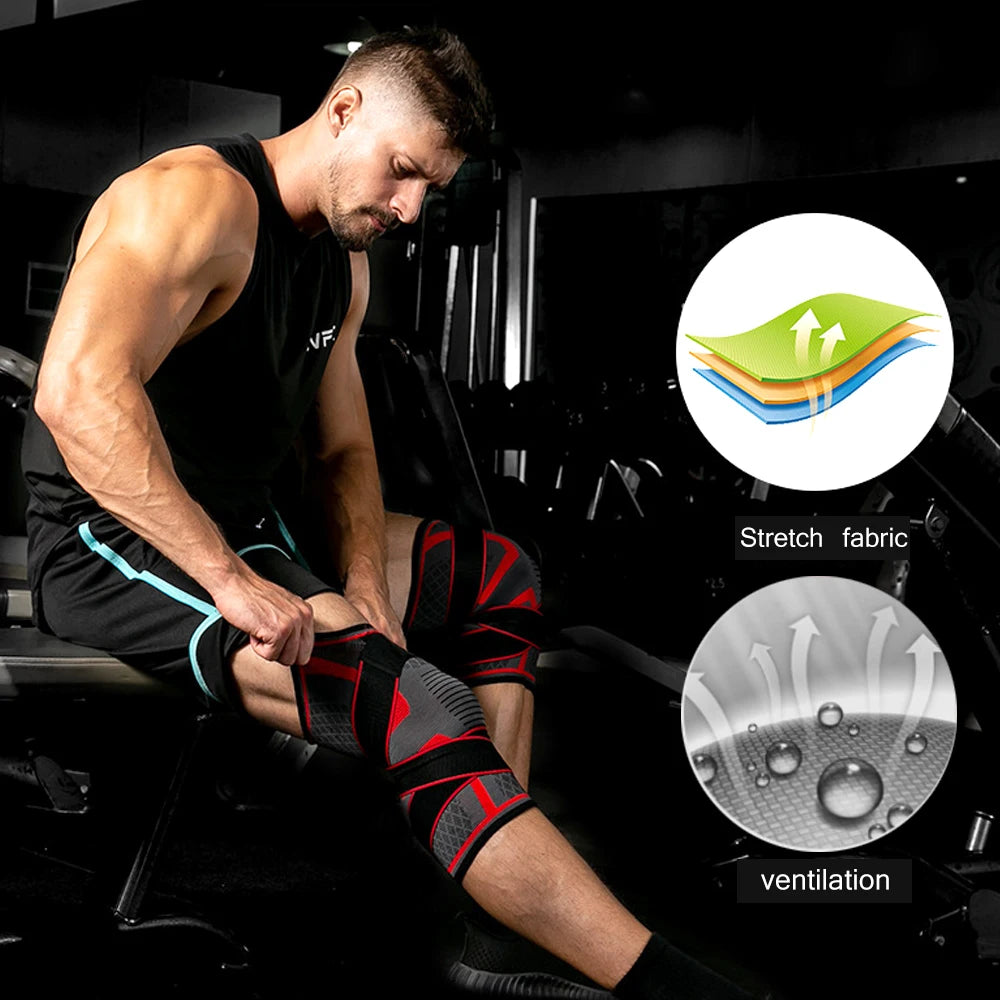 1PC Compression Orthopedic Kneepad for Work, Gym, Joint, Soccer, Adjustable Knee Brace Support Sports Protection for Knee Pain