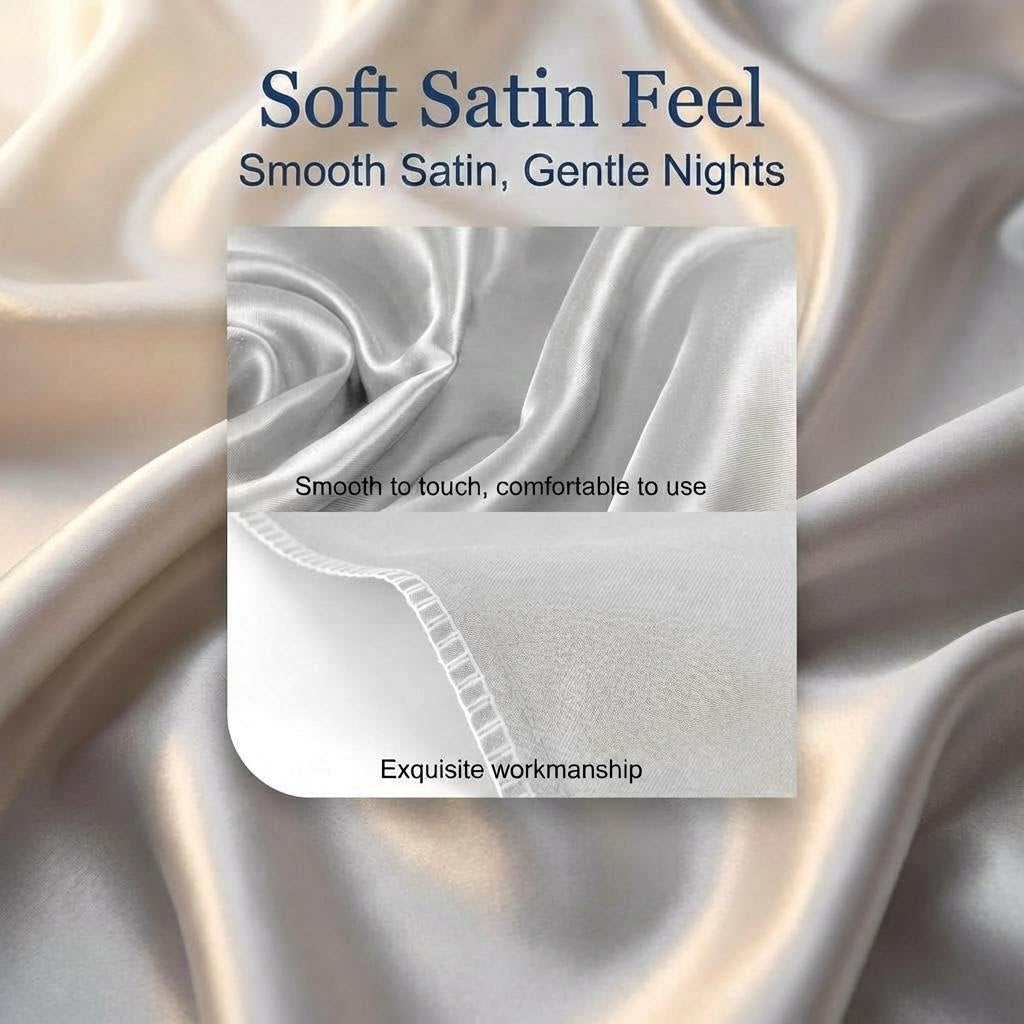 SilkTouch Satin Pillowcase Set – Luxury Sleep Care for Hair & Skin (2 Pack)