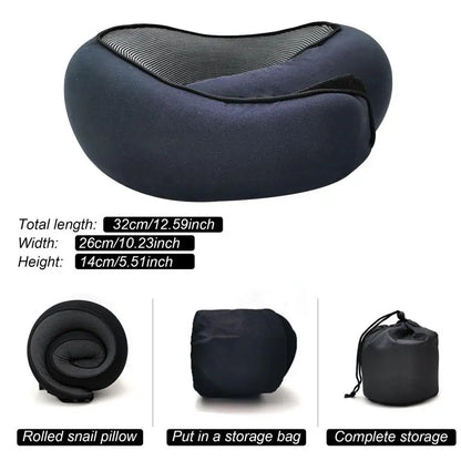 Memory Foam Neck Pillow Neck Support Pillow with Head Cushion Support Camping Neck Protect Soft Memory Foam Head Support