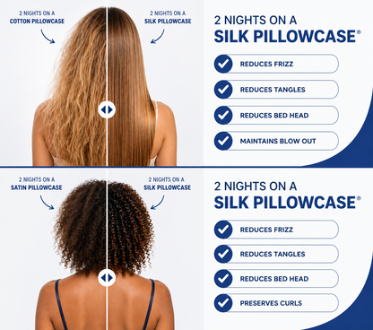 SilkTouch Satin Pillowcase Set – Luxury Sleep Care for Hair & Skin (2 Pack)