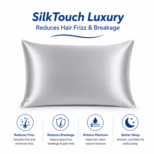 SilkTouch Satin Pillowcase Set – Luxury Sleep Care for Hair & Skin (2 Pack)