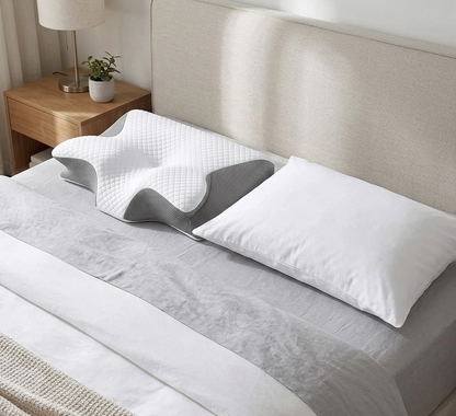 Ergonomic Neck Support Pillow™ Memory Foam Contoured Design