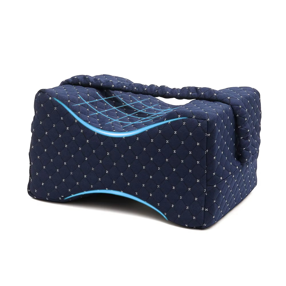Knee Pillow for Side Sleepers with Straps, Soft Memory Foam Leg & Knee Pillow, Memory Foam Leg Pillow for Side Sleepers