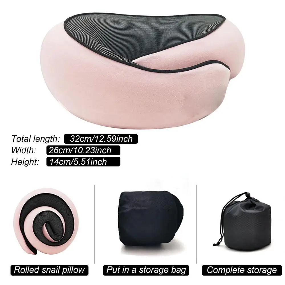 Memory Foam Neck Pillow Neck Support Pillow with Head Cushion Support Camping Neck Protect Soft Memory Foam Head Support