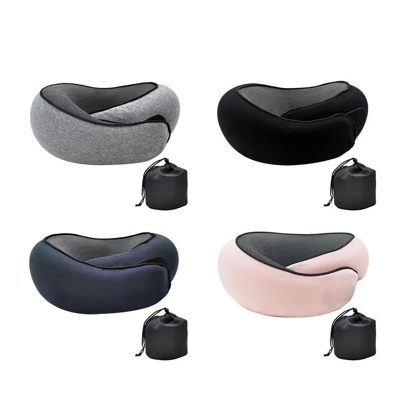 Memory Foam Neck Pillow Neck Support Pillow with Head Cushion Support Camping Neck Protect Soft Memory Foam Head Support