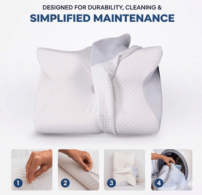 Ergonomic Neck Support Pillow™ Memory Foam Contoured Design